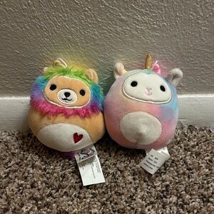 Two, squishmallows, 3.5in, keychain